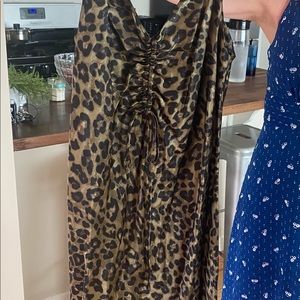 Zara Silk Mini Cheetah Dress